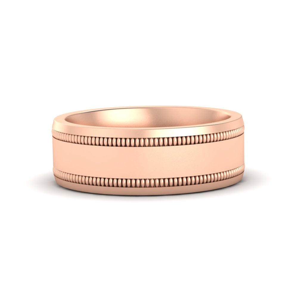 5 mm Mens Band Double Milgrain