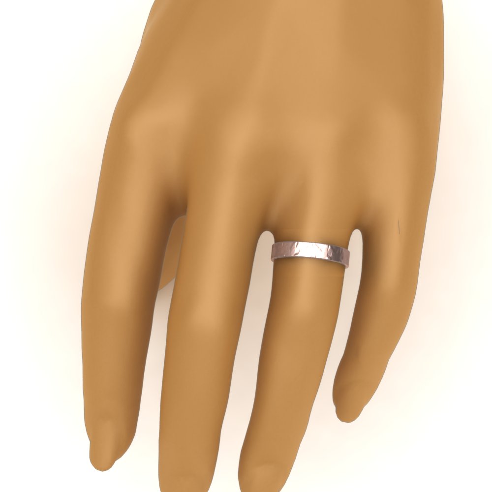 Unique Rock Textured Mens Wedding Band 5 mm