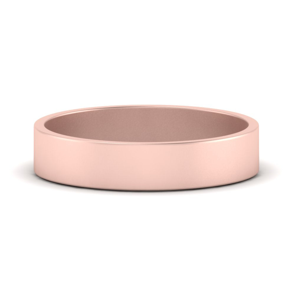 5 mm Flat Gold Wedding Band
