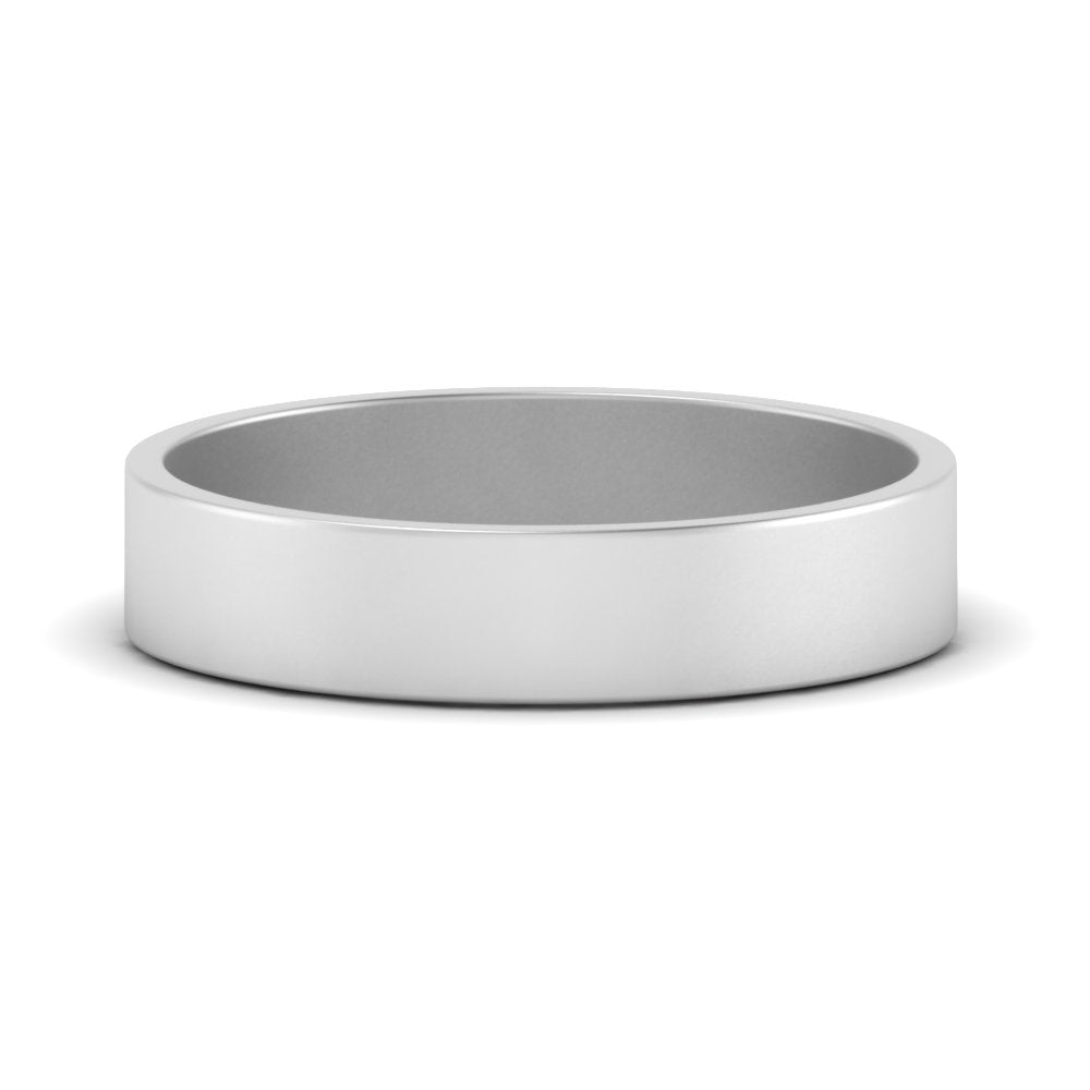 5 mm Flat Gold Wedding Band