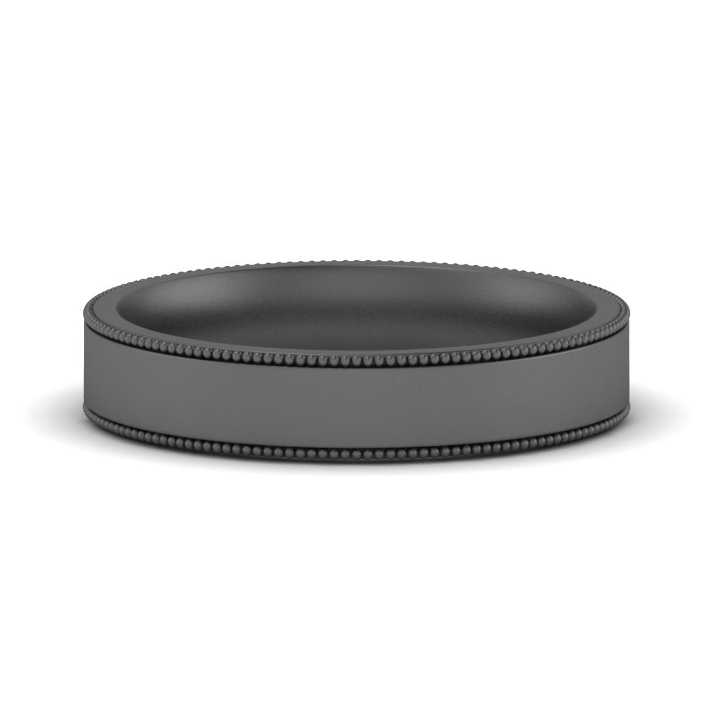4 mm Stepped Edge Comfort Fit Flat Mens Band