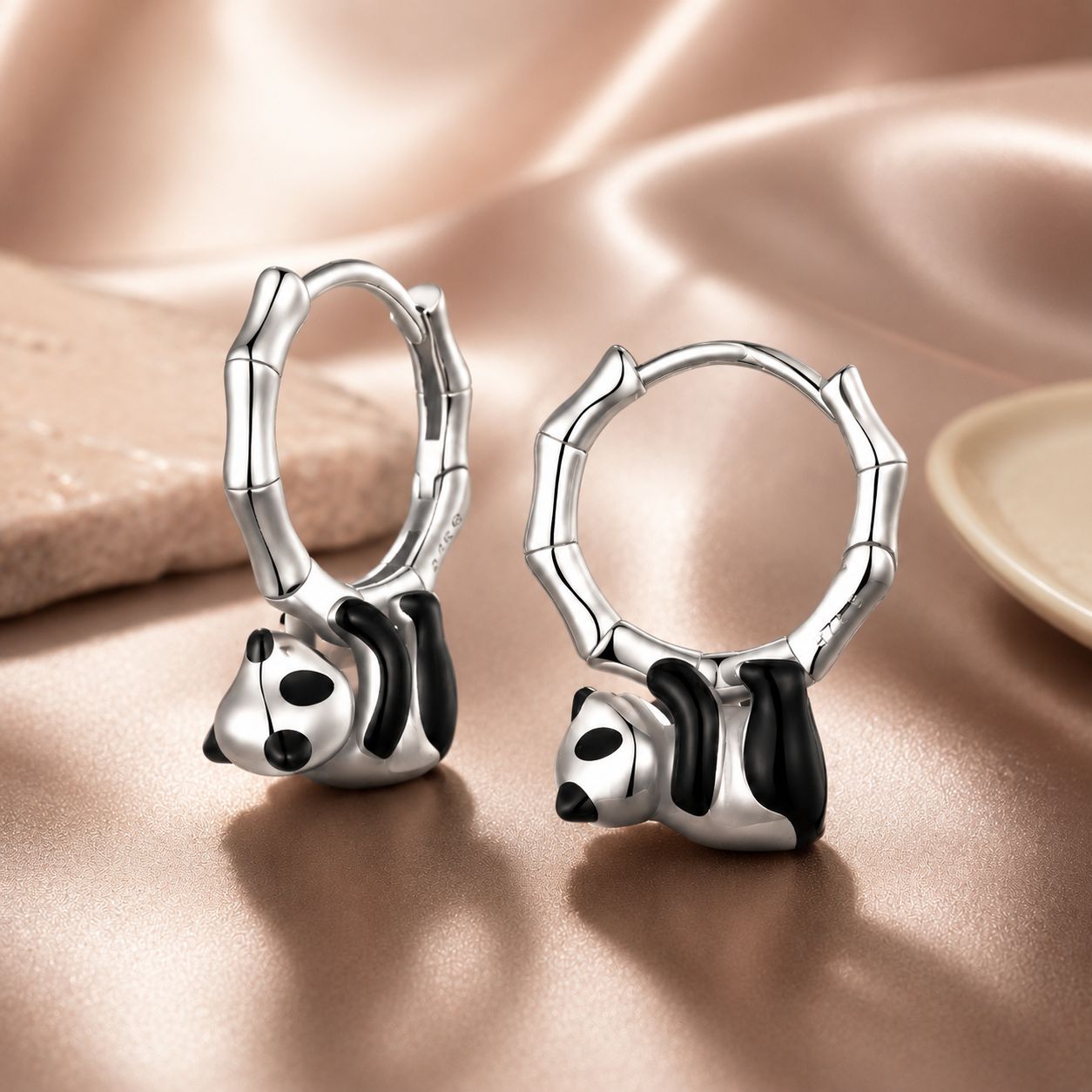 S925 Sterling Silver Enamel Earrings for Women