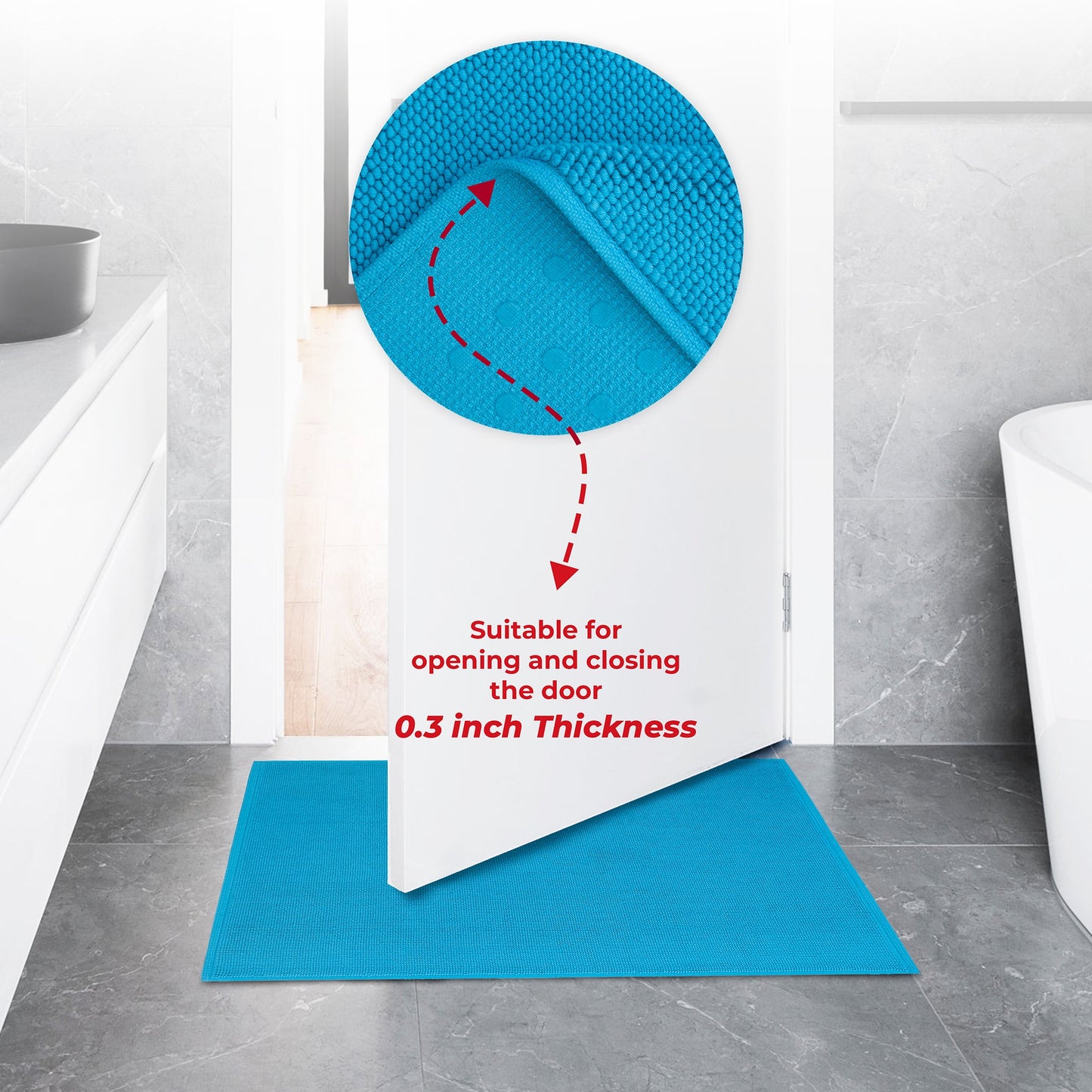 American Soft Linen 100% Cotton Bath Mat Rugs, 17x24 inches with Silicone Backing, Soft Absorbent Grip-Enhanced Bath Mats for Bathroom