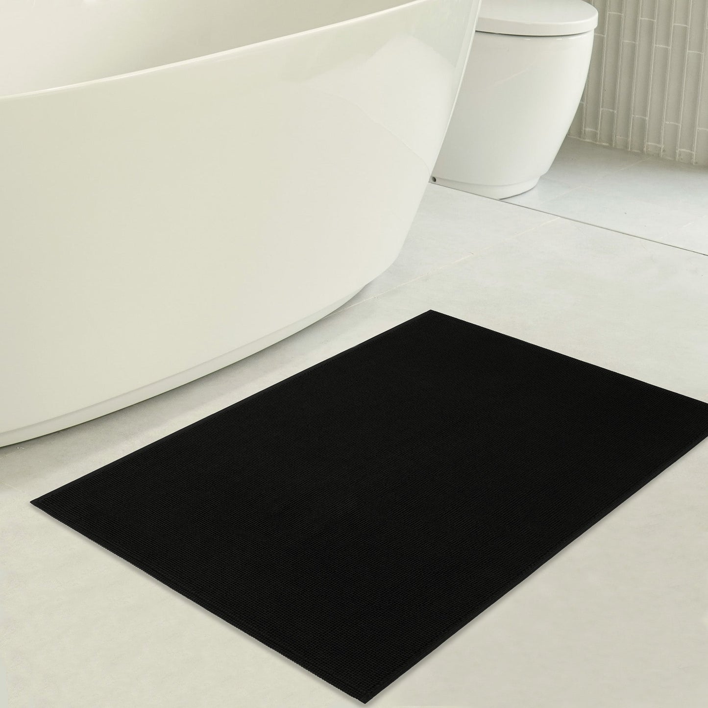 American Soft Linen 100% Cotton Bath Mat Rugs, 17x24 inches with Silicone Backing, Soft Absorbent Grip-Enhanced Bath Mats for Bathroom