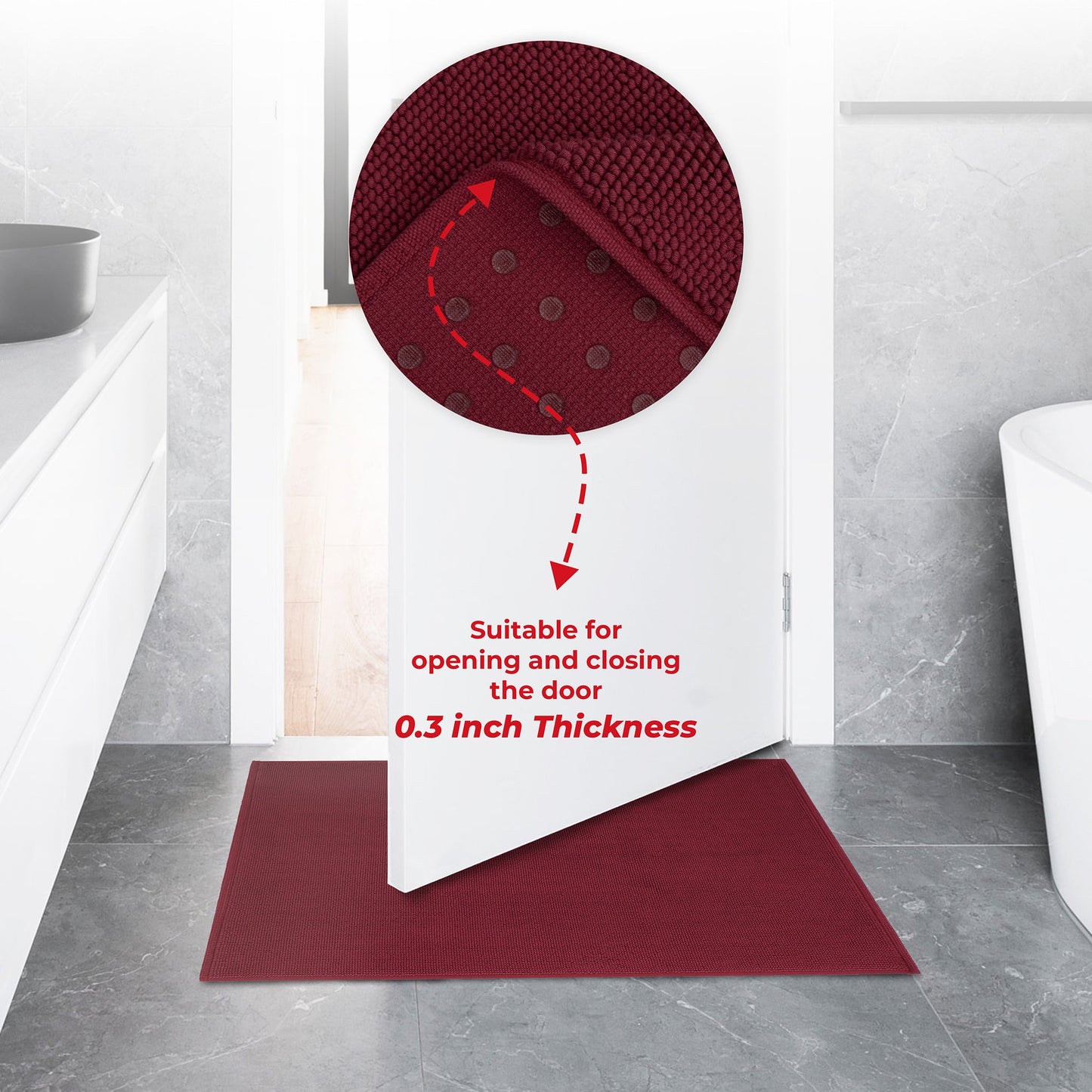American Soft Linen 100% Cotton Bath Mat Rugs, 17x24 inches with Silicone Backing, Soft Absorbent Grip-Enhanced Bath Mats for Bathroom