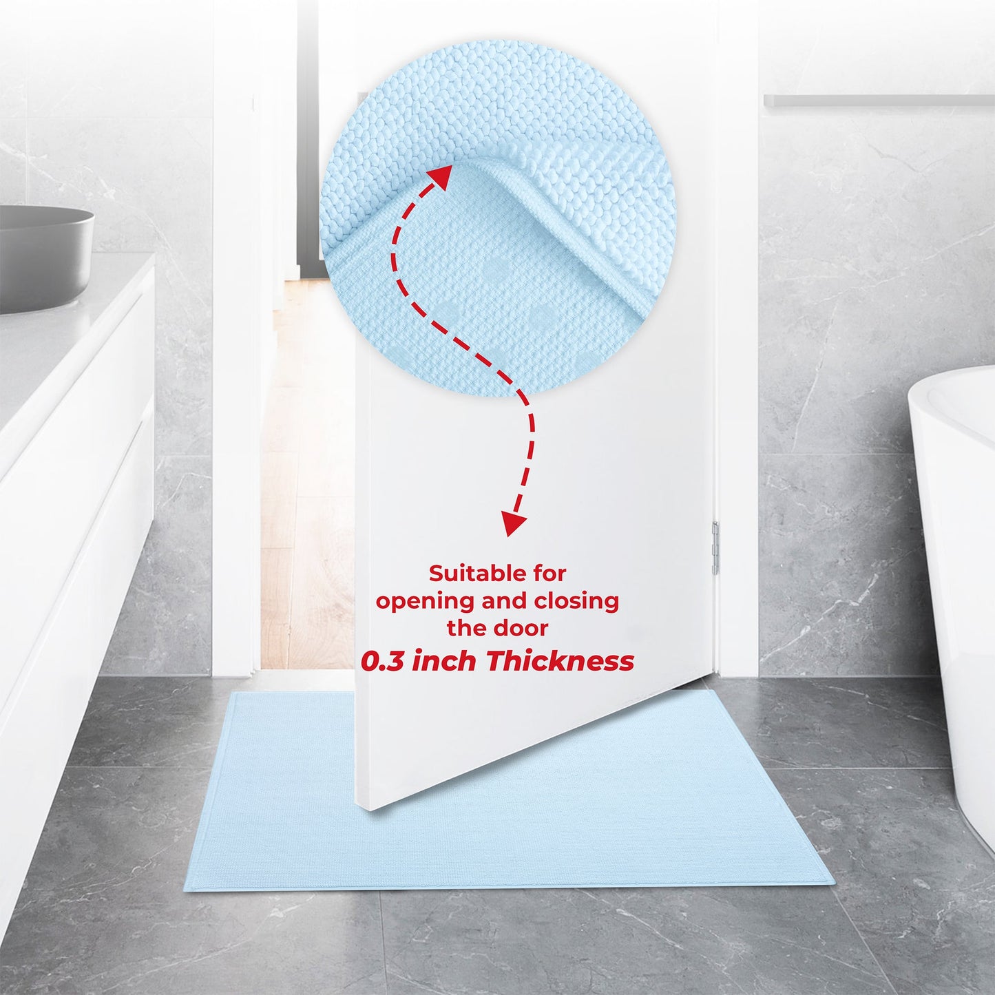 American Soft Linen 100% Cotton Bath Mat Rugs, 17x24 inches with Silicone Backing, Soft Absorbent Grip-Enhanced Bath Mats for Bathroom