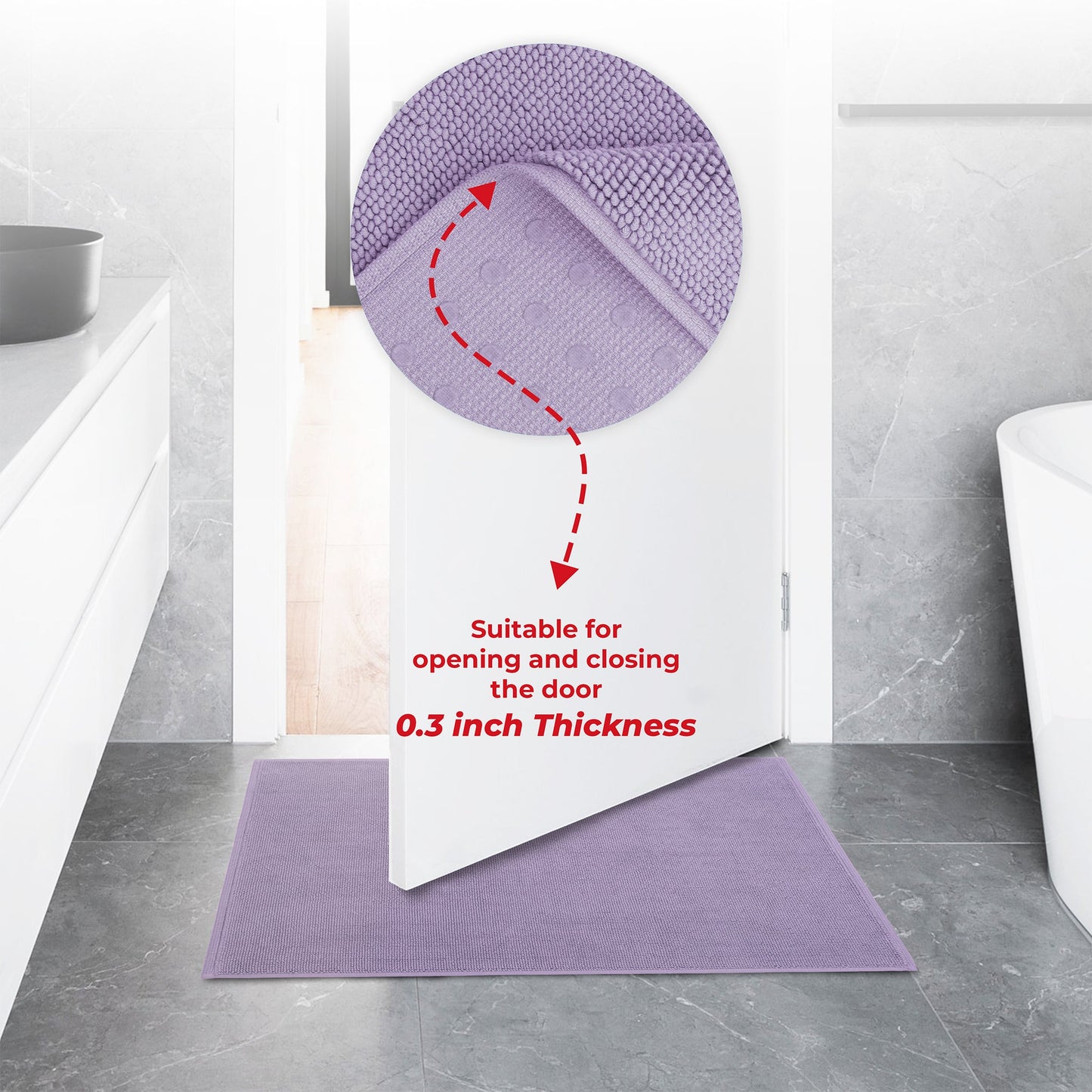 American Soft Linen 100% Cotton Bath Mat Rugs, 17x24 inches with Silicone Backing, Soft Absorbent Grip-Enhanced Bath Mats for Bathroom