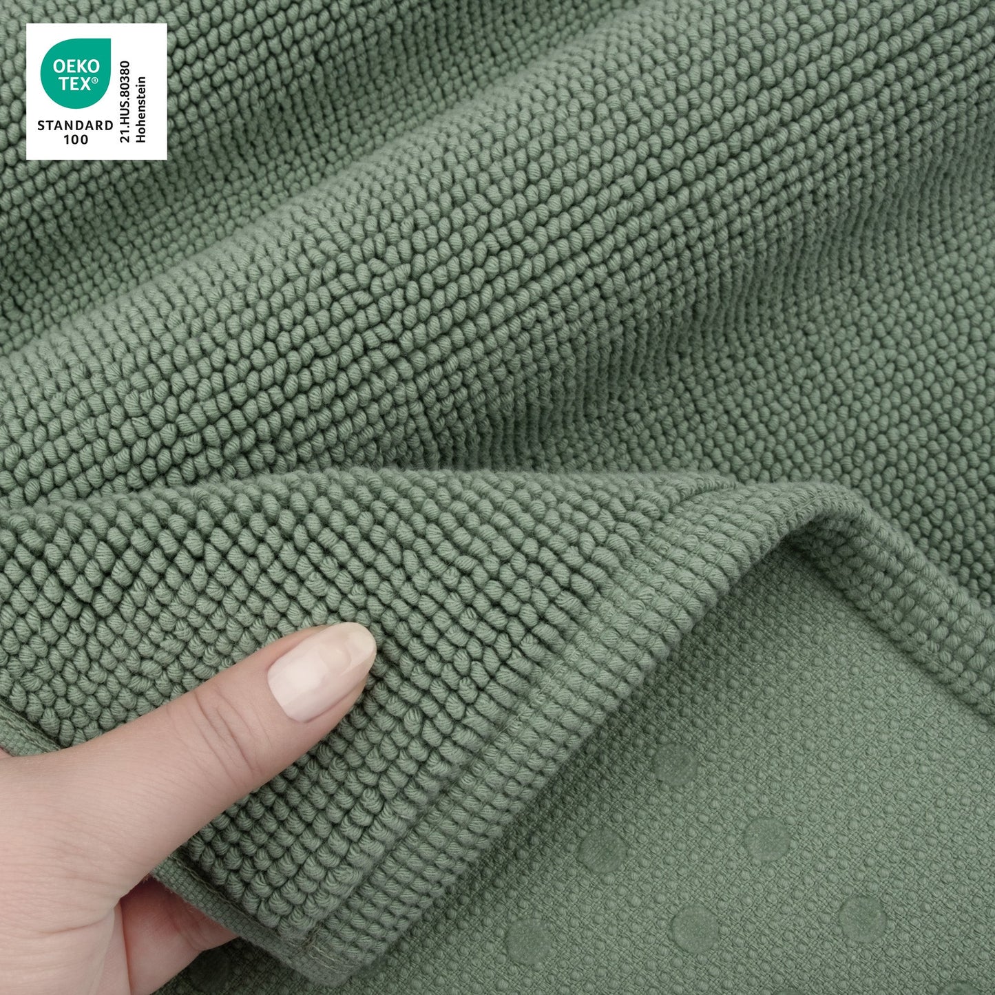 American Soft Linen 100% Cotton Bath Mat Rugs, 17x24 inches with Silicone Backing, Soft Absorbent Grip-Enhanced Bath Mats for Bathroom