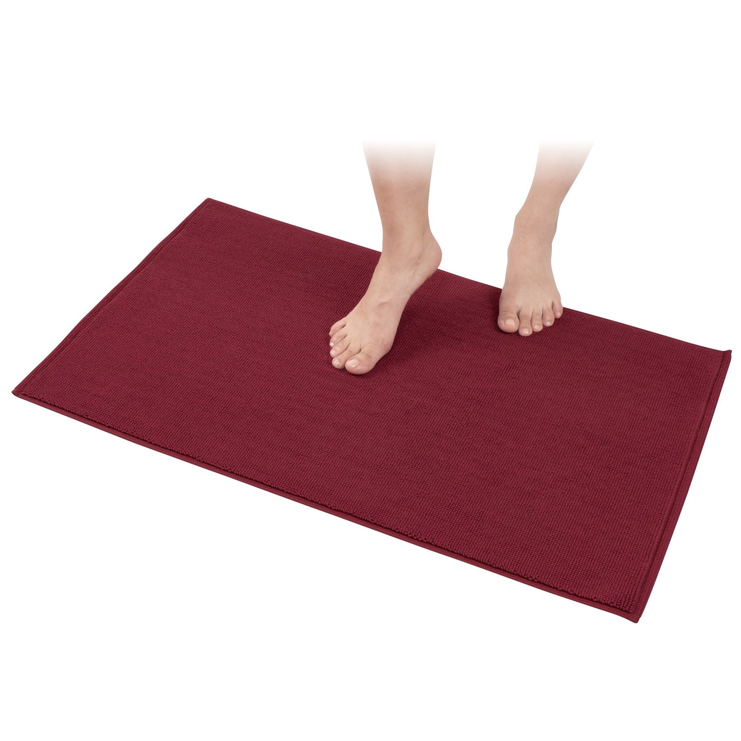 American Soft Linen 100% Cotton Bath Mat Rugs, 20x34 inches with Silicone Backing, Soft Absorbent Grip-Enhanced Bath Mats for Bathroom