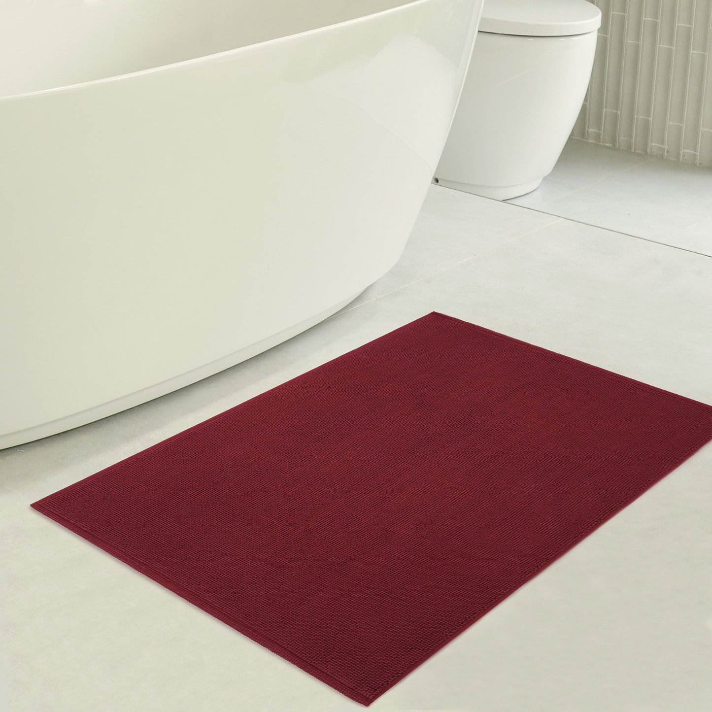 American Soft Linen 100% Cotton Bath Mat Rugs, 20x34 inches with Silicone Backing, Soft Absorbent Grip-Enhanced Bath Mats for Bathroom