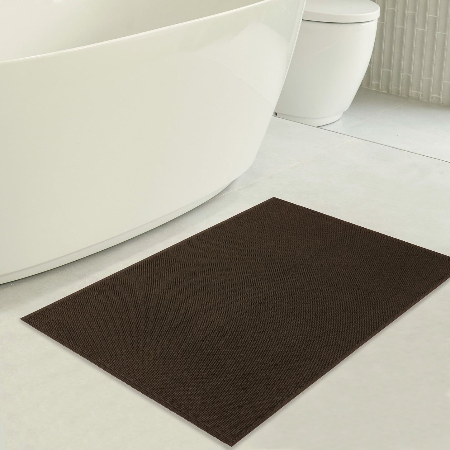 American Soft Linen 100% Cotton Bath Mat Rugs, 20x34 inches with Silicone Backing, Soft Absorbent Grip-Enhanced Bath Mats for Bathroom