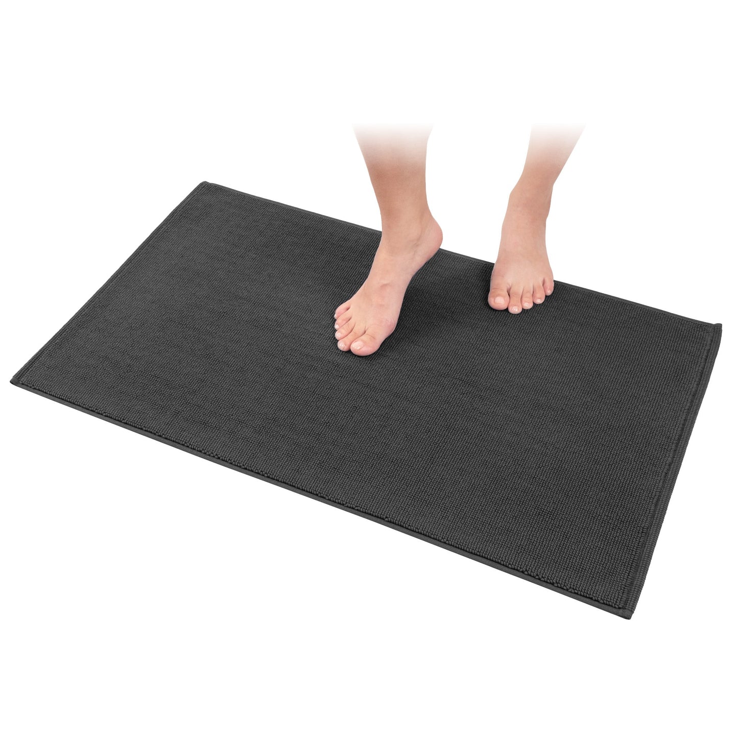 American Soft Linen 100% Cotton Bath Mat Rugs, 20x34 inches with Silicone Backing, Soft Absorbent Grip-Enhanced Bath Mats for Bathroom