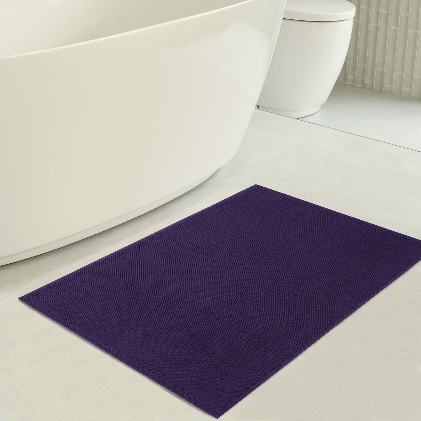 American Soft Linen 100% Cotton Bath Mat Rugs, 20x34 inches with Silicone Backing, Soft Absorbent Grip-Enhanced Bath Mats for Bathroom