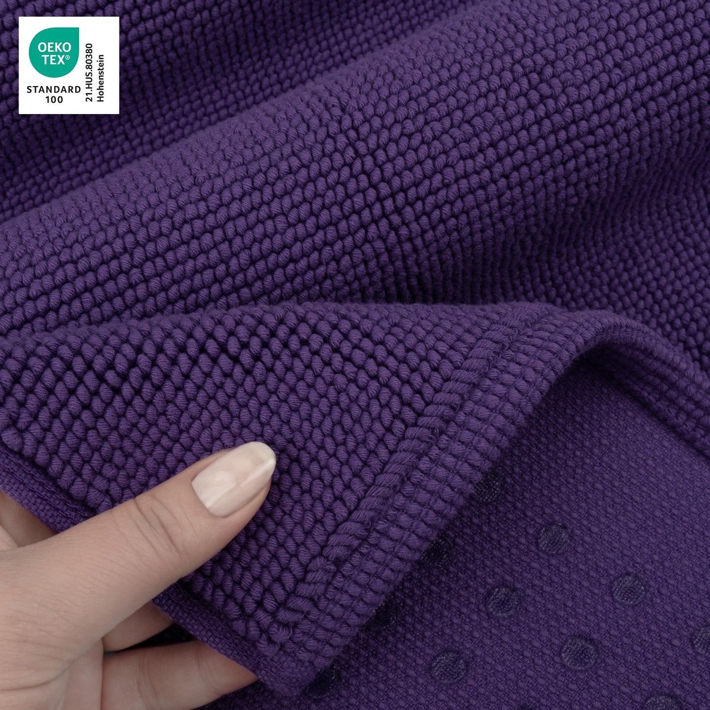 American Soft Linen 100% Cotton Bath Mat Rugs, 20x34 inches with Silicone Backing, Soft Absorbent Grip-Enhanced Bath Mats for Bathroom