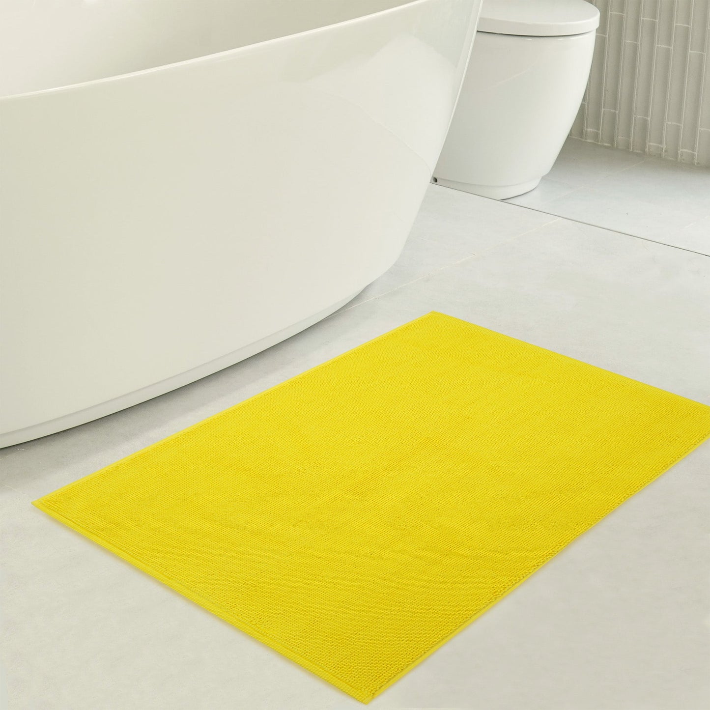 American Soft Linen 100% Cotton Bath Mat Rugs, 20x34 inches with Silicone Backing, Soft Absorbent Grip-Enhanced Bath Mats for Bathroom
