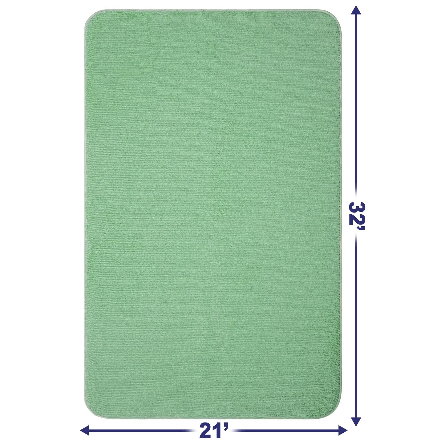 American Soft Linen Fluffy Foamed Bath Rug, 21x32 inches Bath Rugs for Bathroom, 100% Polyester Upper Fluffy Surface and Grip Enhanced Base