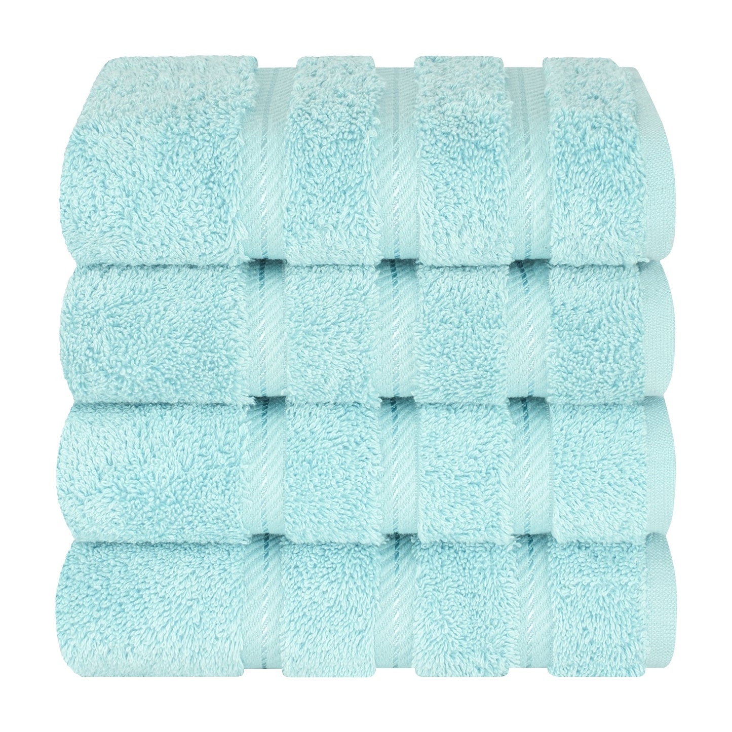 American Soft Linen 100%  Cotton Turkish Towels, 4 Pack Hand Towel Set, Super Soft, Absorbent, Quick Dry Premium Towels
