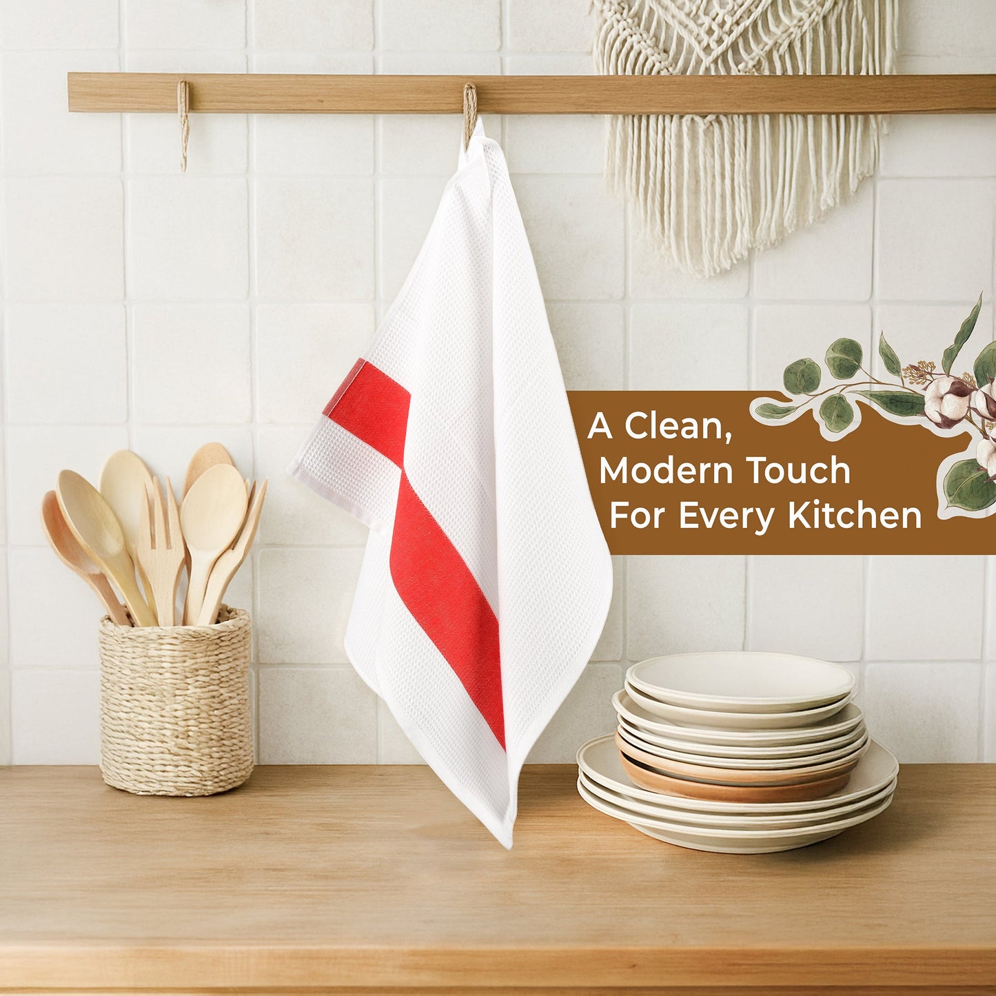 American Soft Linen 4 Packed Dish Towels, 100% Cotton Dish Cloths for Kitchen (BEST PRICE💖 )