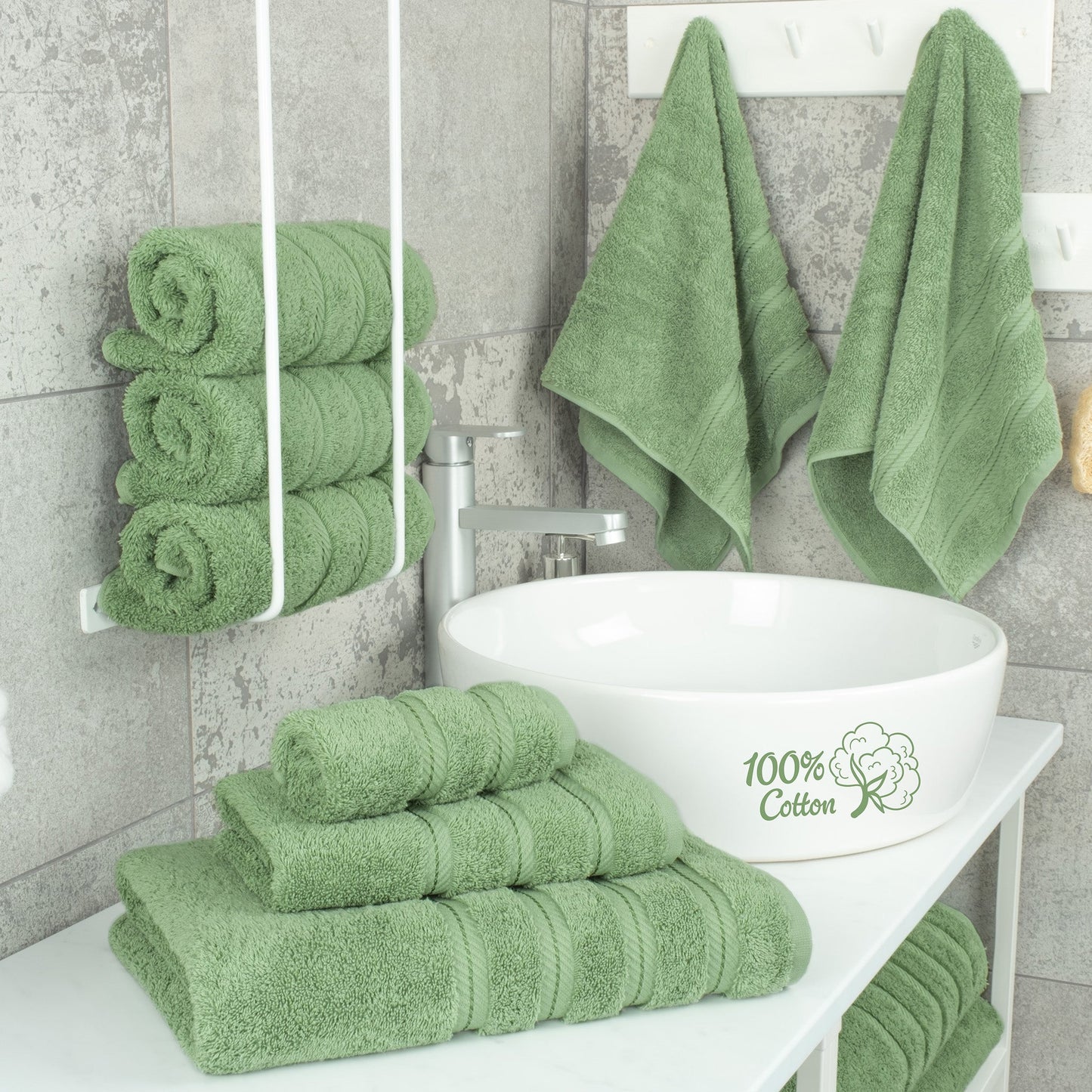 American Soft Linen 100% Cotton Turkish Towels, 6 Piece Bath Towel Set with 20 Different Colors