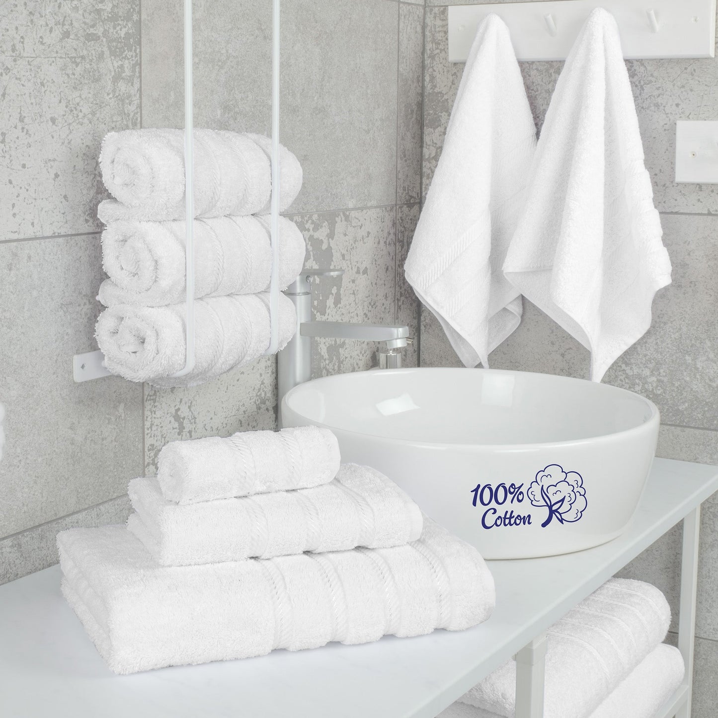 American Soft Linen 100% Cotton Turkish Towels, 6 Piece Bath Towel Set with 20 Different Colors