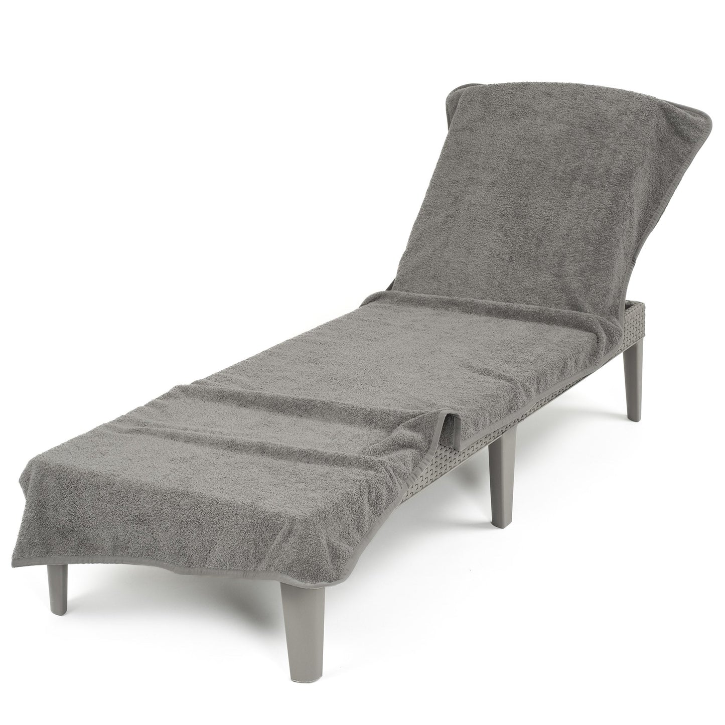 American Soft Linen Chaise Lounge Covers with Pocket, Premium Cotton, 86x32 Inches