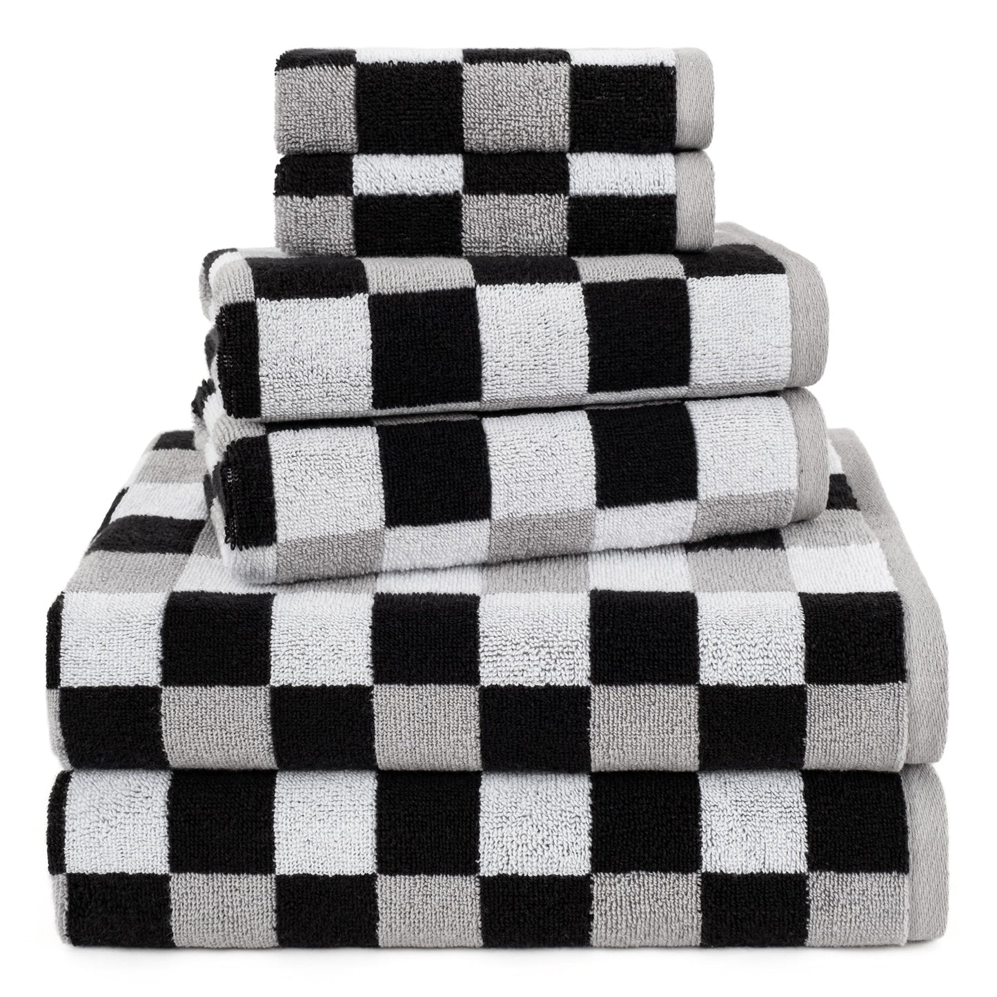 6-Piece Turkish Cotton Towel Set – Luxury Bath Towels Set, Egyptian Cotton Alternative, Soft & Quick Dry