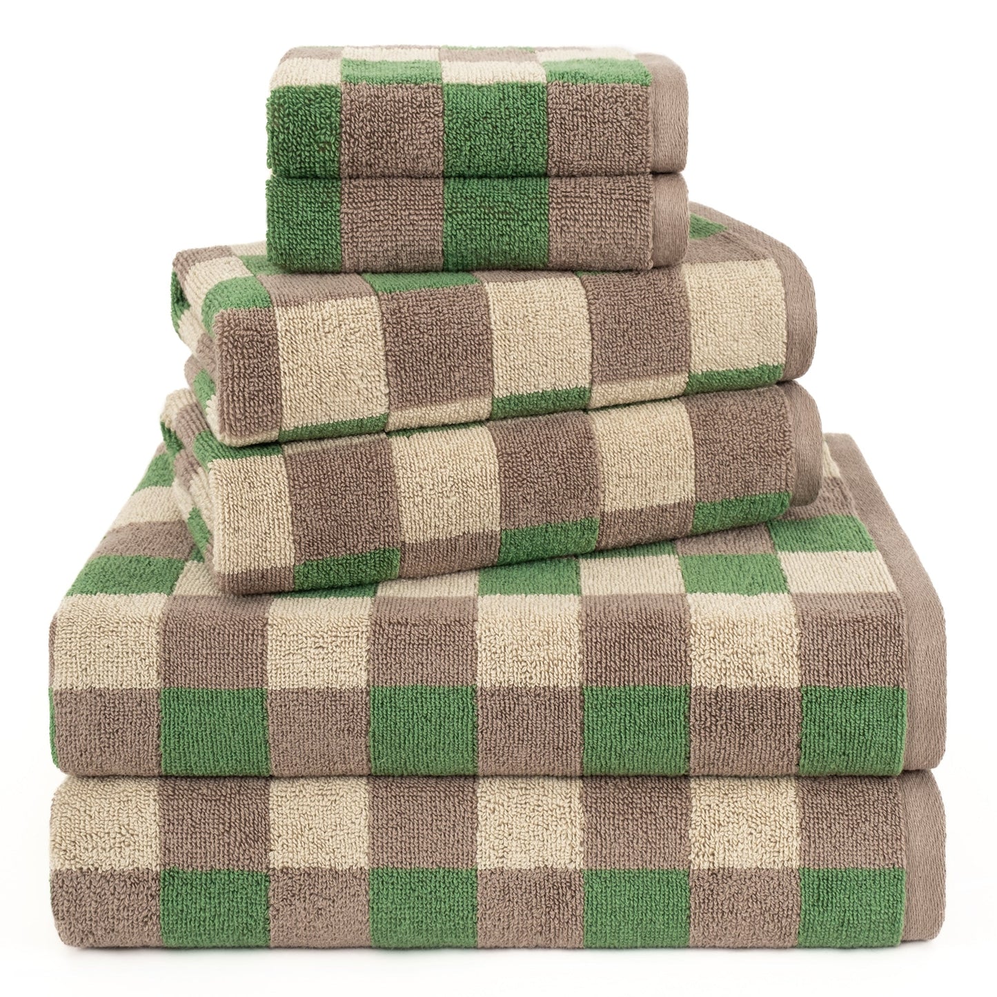 6-Piece Turkish Cotton Towel Set – Luxury Bath Towels Set, Egyptian Cotton Alternative, Soft & Quick Dry