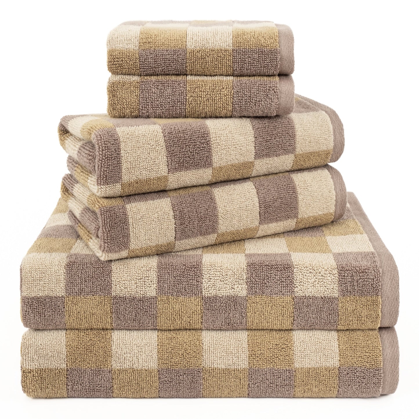 6-Piece Turkish Cotton Towel Set – Luxury Bath Towels Set, Egyptian Cotton Alternative, Soft & Quick Dry