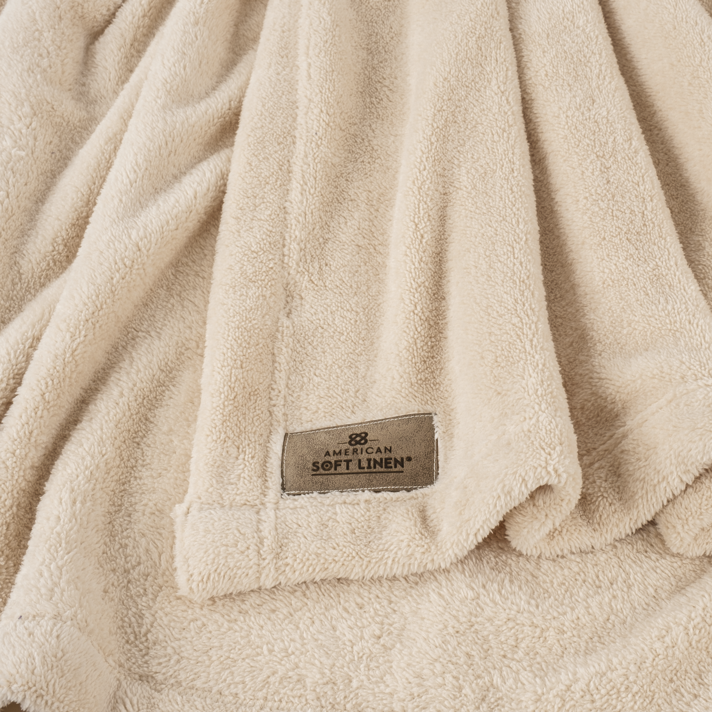 American Soft Linen Bedding Fleece Blanket, Plush Fuzzy Cozy Soft Blanket for Bed, Sofa, Couch