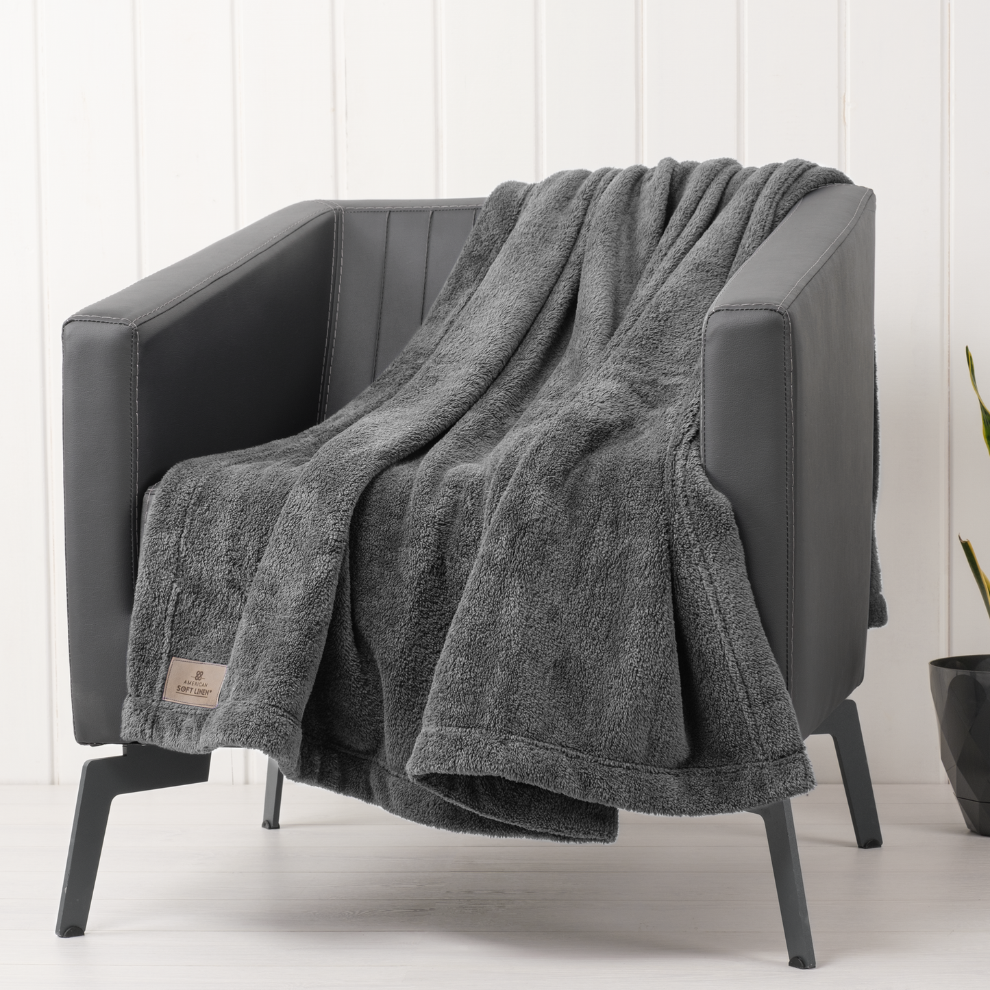 American Soft Linen Bedding Fleece Blanket, Plush Fuzzy Cozy Soft Blanket for Bed, Sofa, Couch