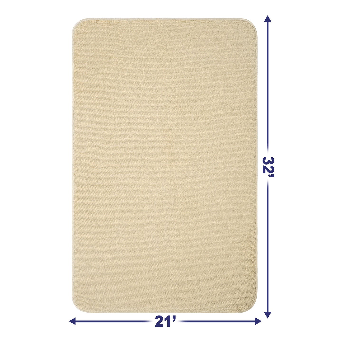 American Soft Linen Fluffy Foamed Bath Rug, 21x32 inches Bath Rugs for Bathroom, 100% Polyester Upper Fluffy Surface and Grip Enhanced Base