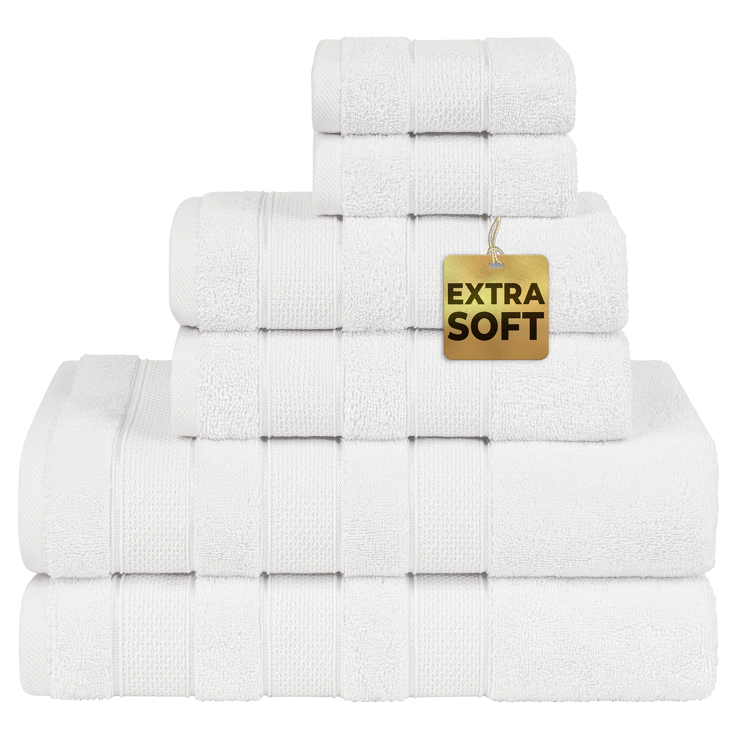 Salem 6 Piece 100% Cotton Luxury Bath Towel Set - 10 Set Case Pack