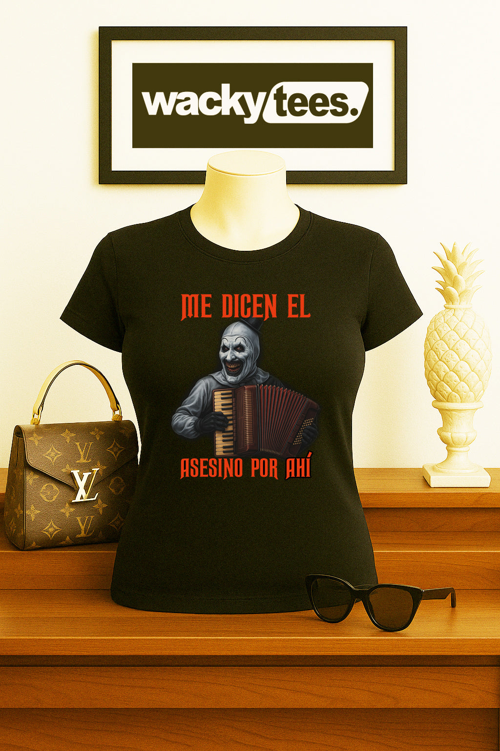 Me Dicen El Asesino Por Ahi Halloween Corrido Terrifier Killer Clown Graphic Tee Shirt