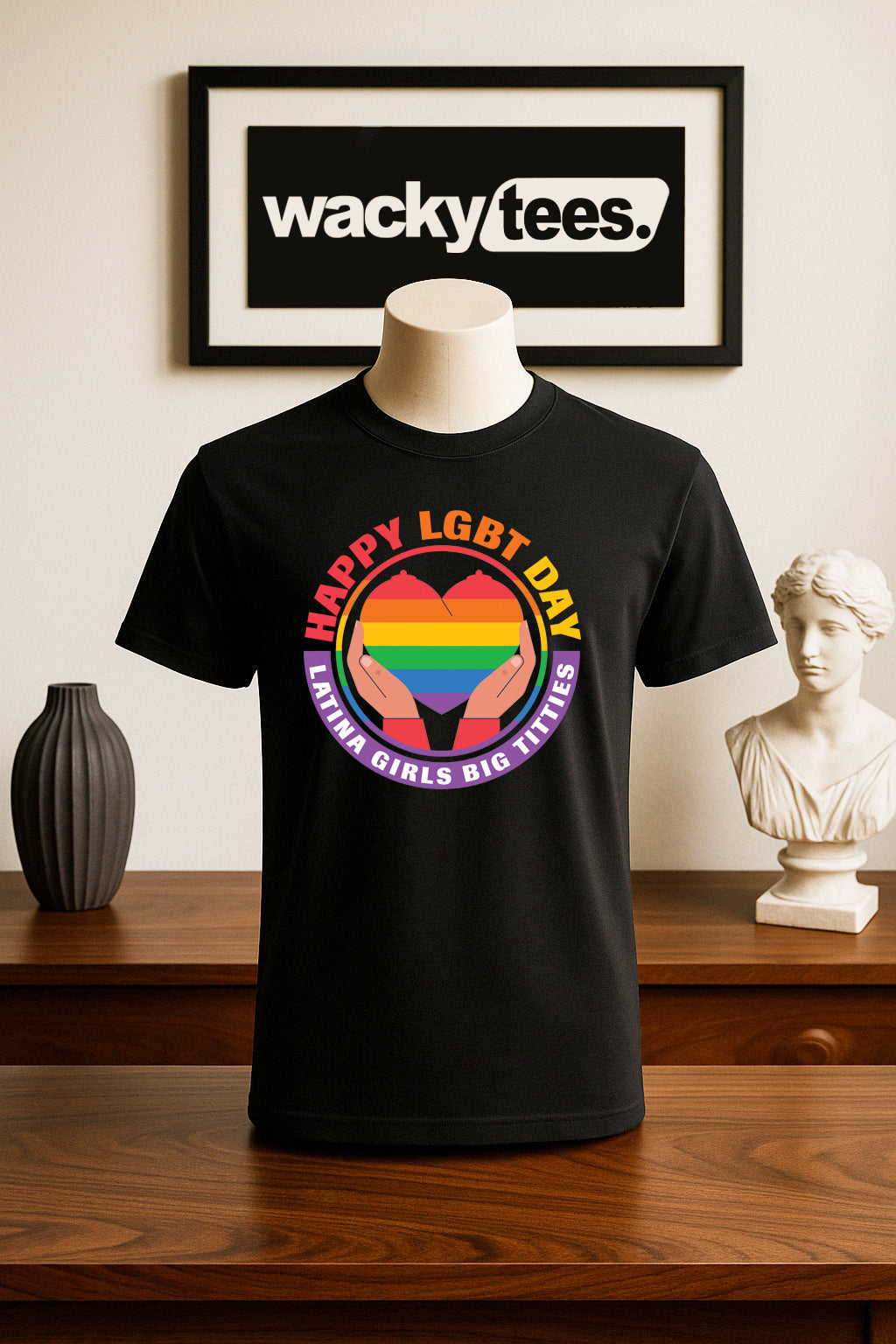 Happy LGBT Day Latina Girls Big Bitties Adult Humor Funny Graphic Tee Shirt