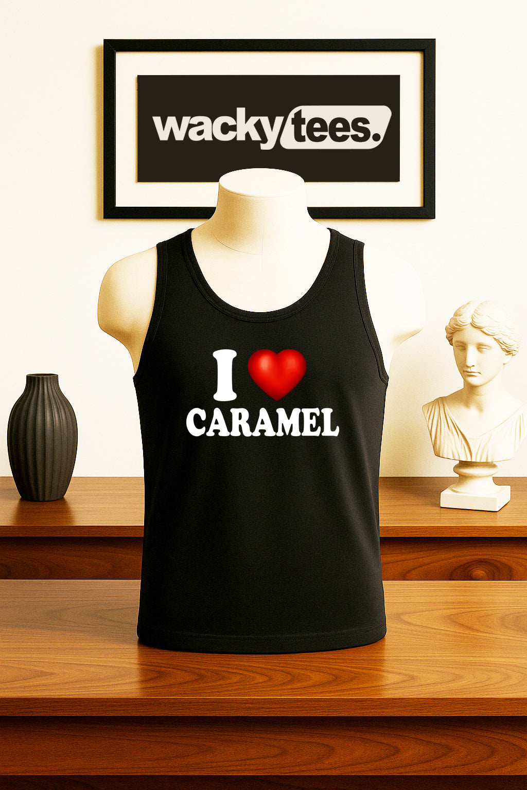 I Love Caramel I Heart Funny Adult Humor Graphic Tee Shirt