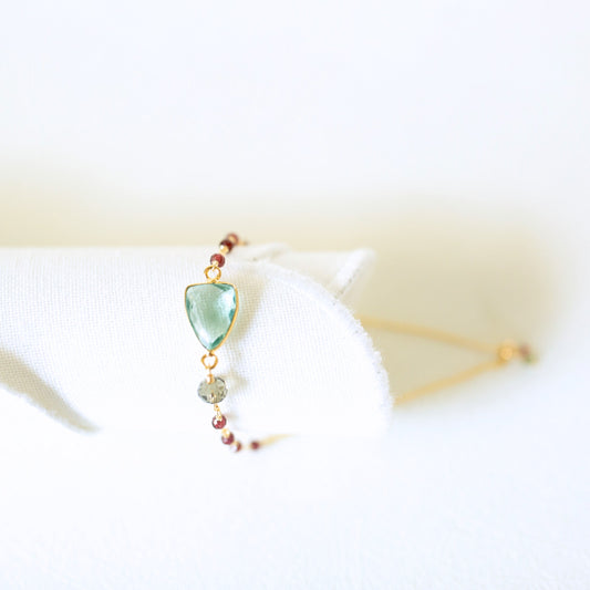 Green Amethyst Gold Isla Bracelet