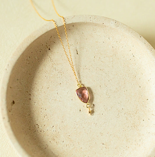 Rhodolite Garnet Gold Isla Necklace