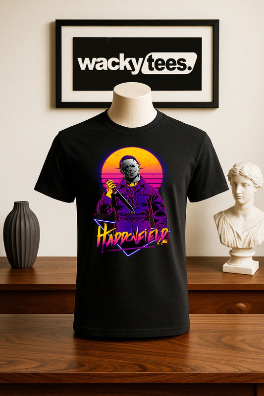 Haddonfield Michael Myers 80s style Horror Terror Halloween Graphic Tee Shirt