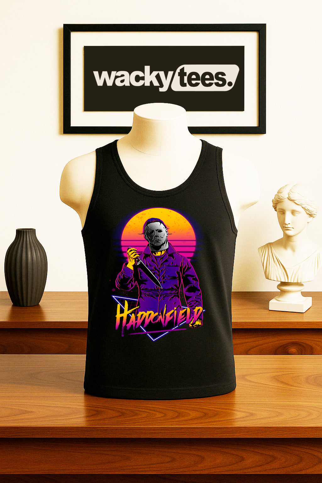 Haddonfield Michael Myers 80s style Horror Terror Halloween Graphic Tee Shirt