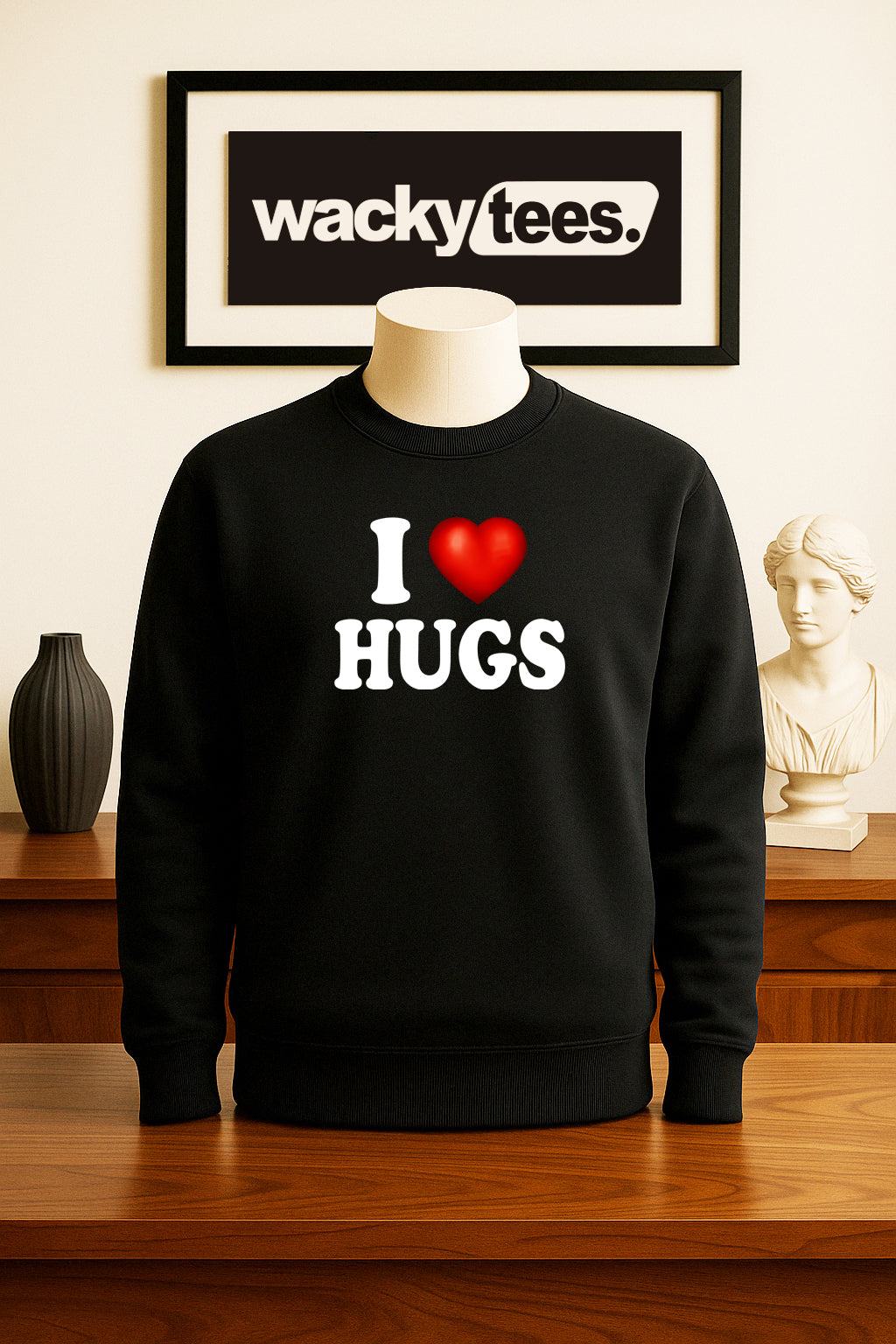 I Love Hugs I Heart Funny Adult Humor Graphic Tee Shirt