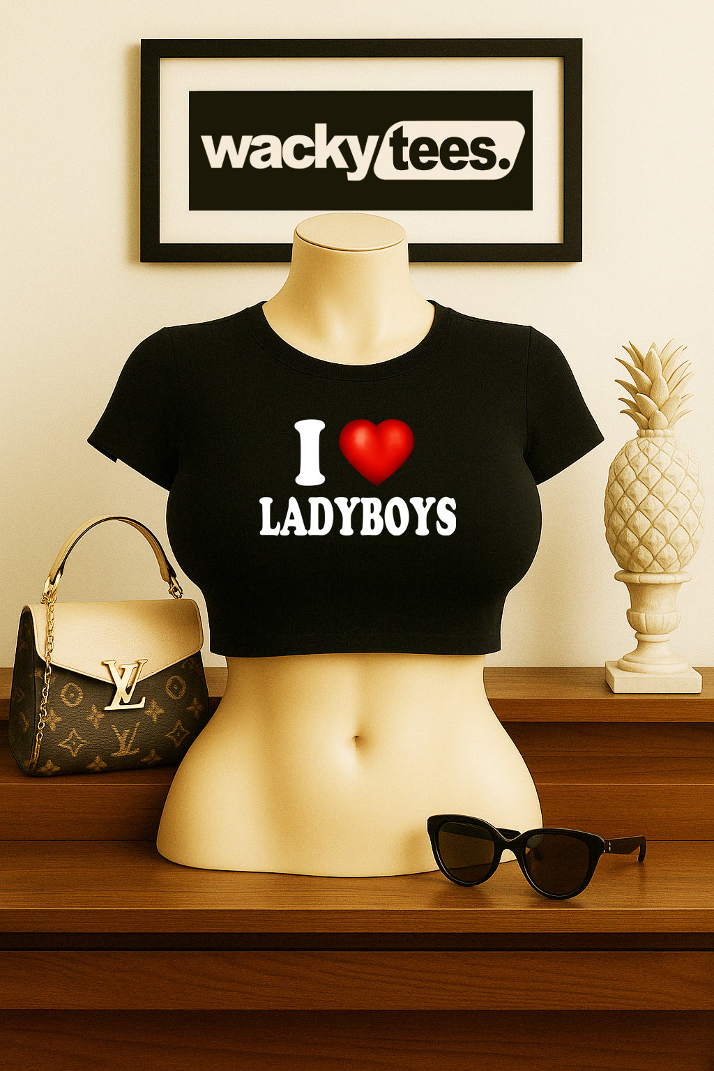 I Love Ladyboys I Heart Funny Adult Humor Graphic Tee Shirt