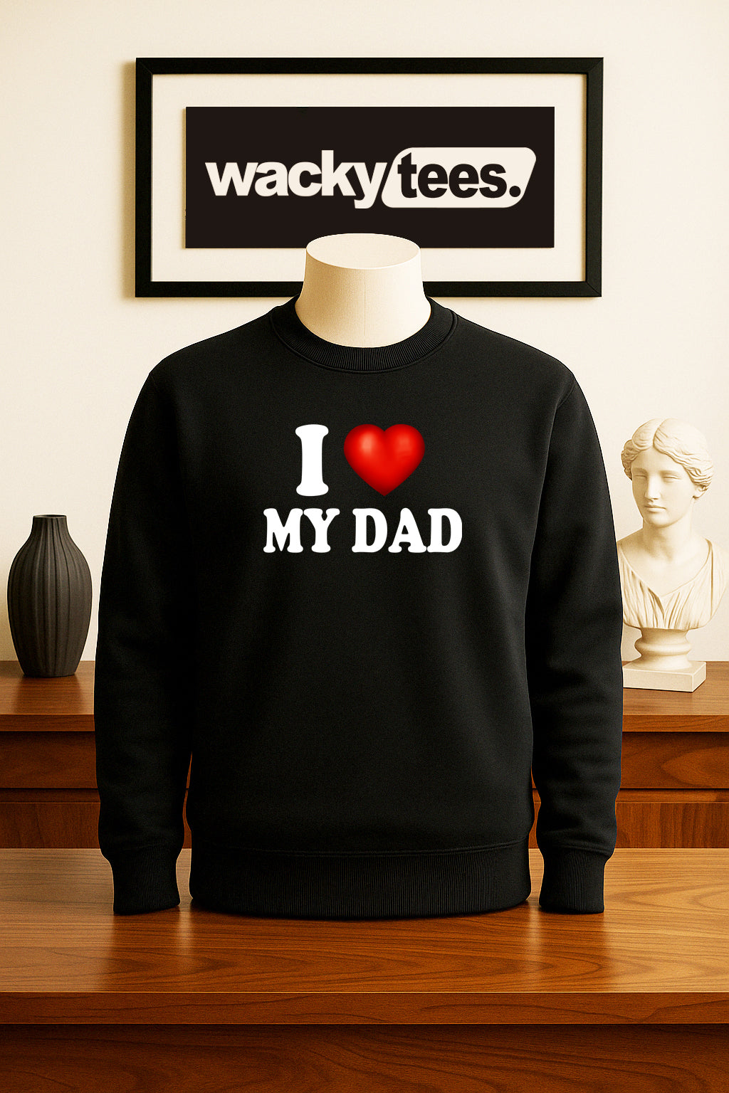 I Love My Dad I Heart Funny Adult Humor Graphic Tee Shirt