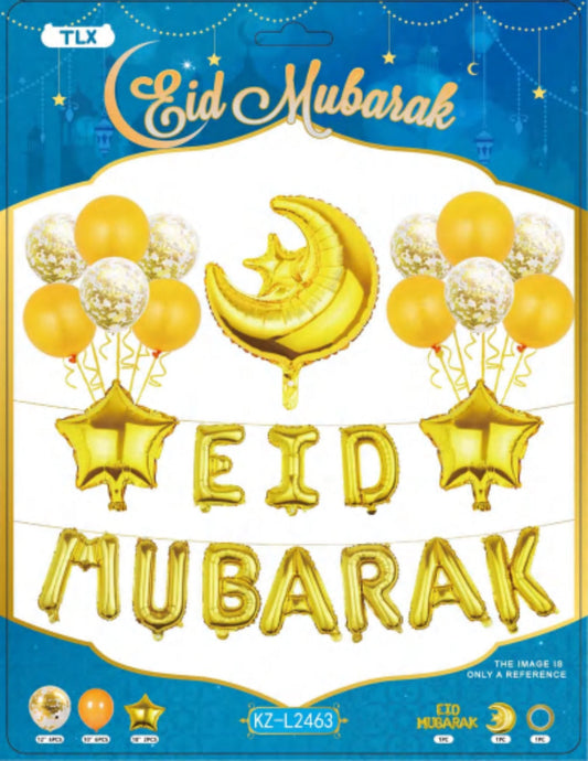 Gold Eid Balloon Party Sets