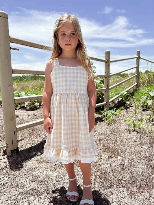 Mommy & Me Plaid Girl  Dress With Pocket