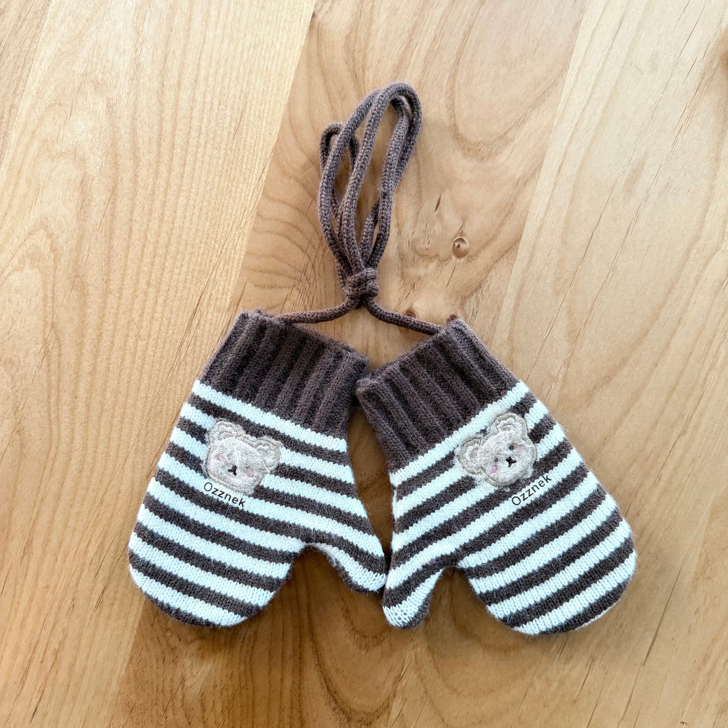 Kids Winter Gloves with String | Warm Toddler Mittens 2-5Y