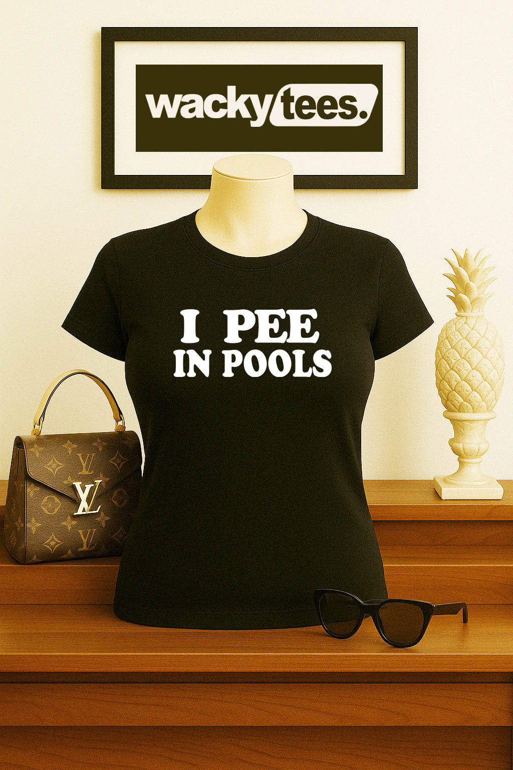 I Pee In Pools Funny Summer Humor Graphic Tee Shirt