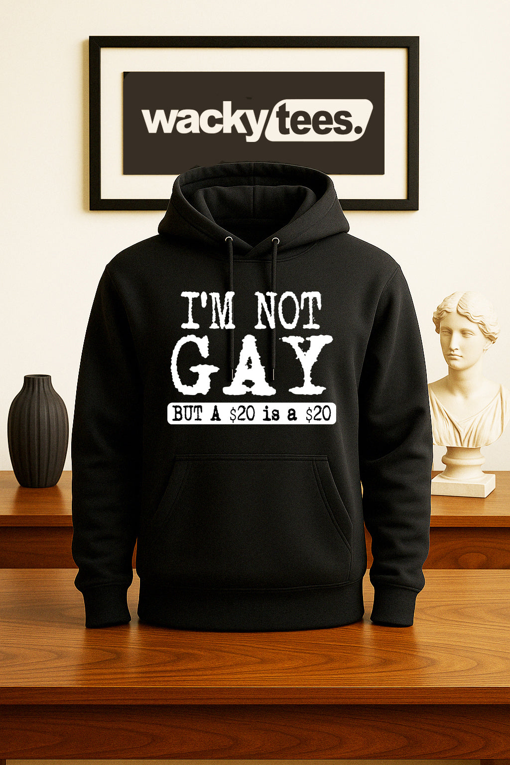Im Not Gay but 20 is a 20 Funny Adult Humor Graphic Tee Shirt
