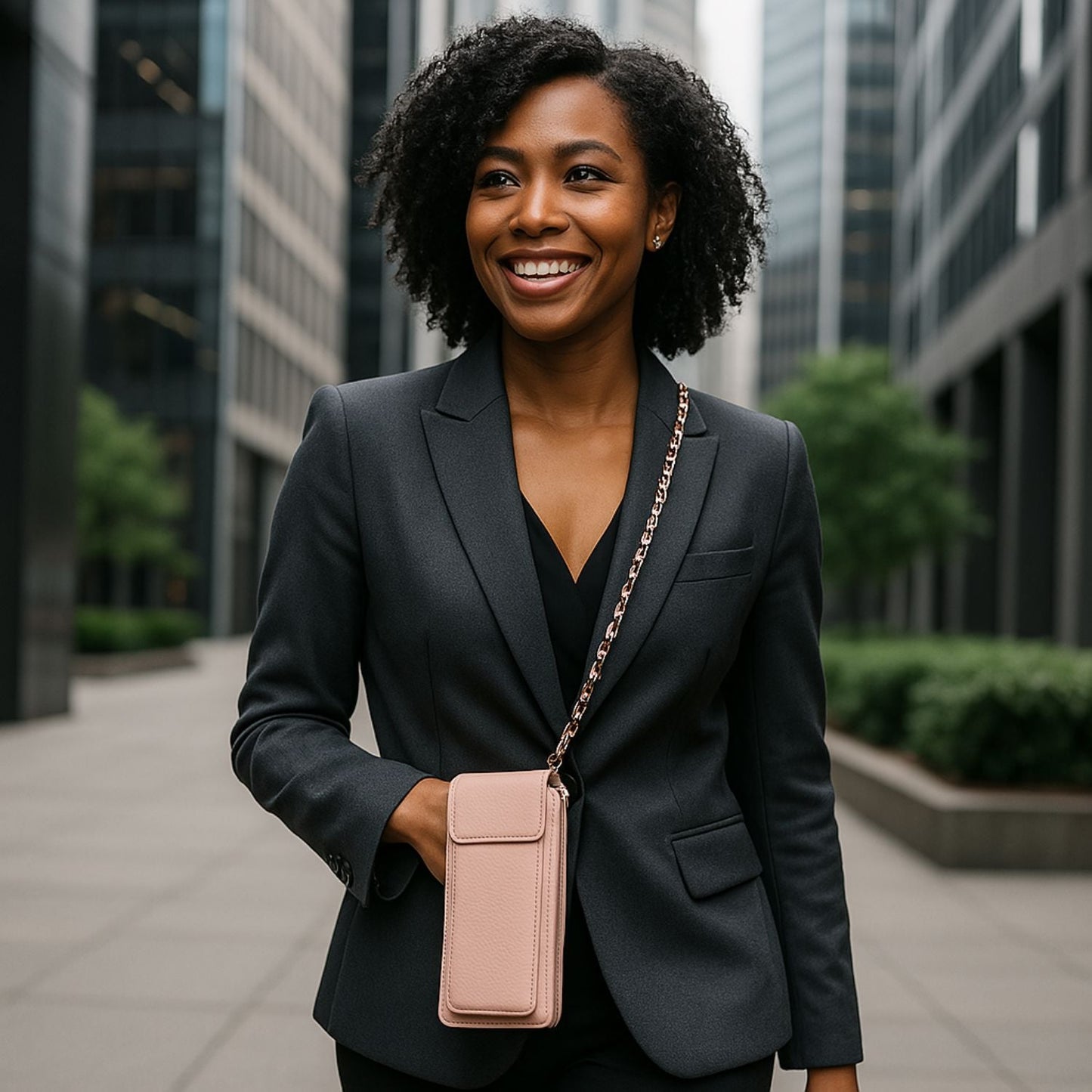 Leather Green Crossbody Bag Phone Wallet - Columbus