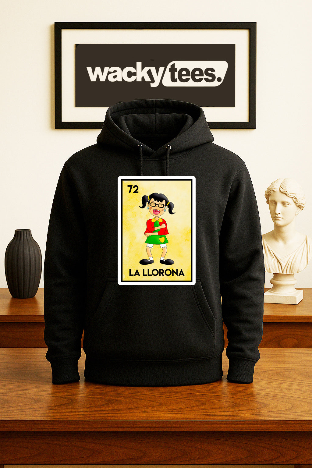 La Chilindrina La Llorona Loteria Mexican Bingo Graphic Tee Shirt