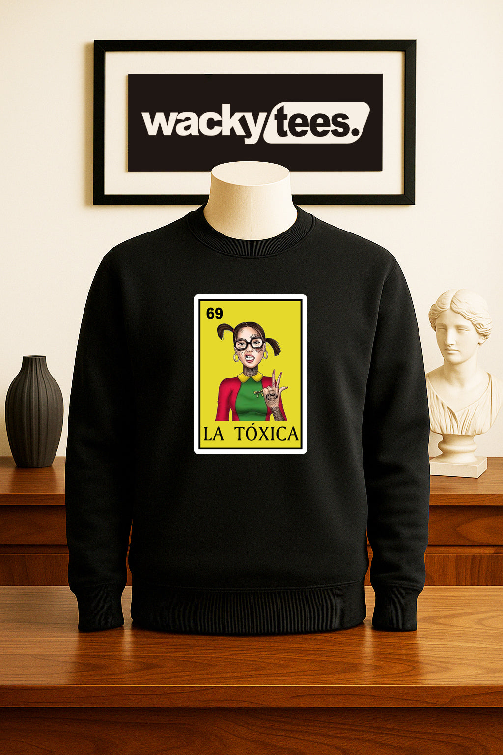 La Toxica Chilindrina Loteria Mexican Bingo Graphic Tee Shirt